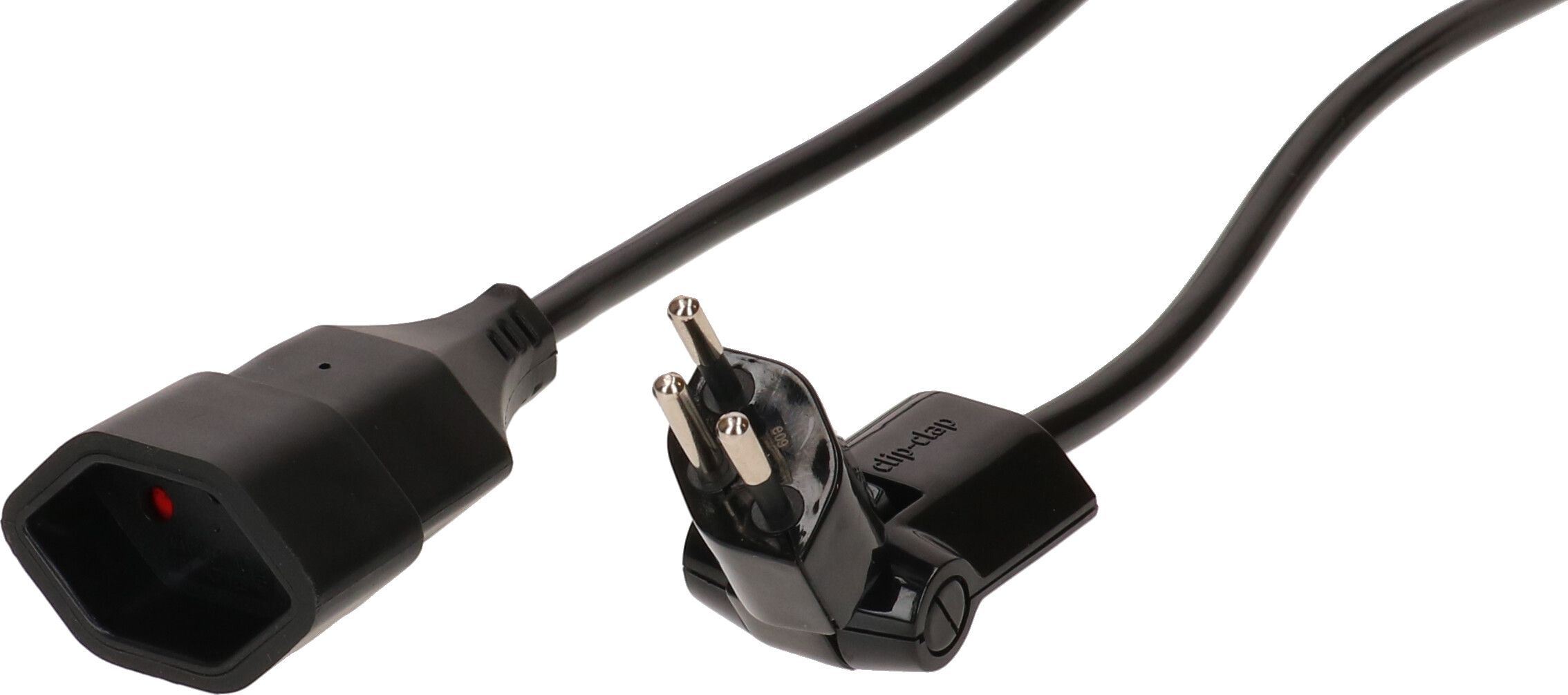 TD-Verlängerung H05VV-F3G1.0 5m sw clip-clap BS Typ 12 / Typ 13