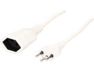 Extension cable cordset H05VV-F3G1.5mm2 white