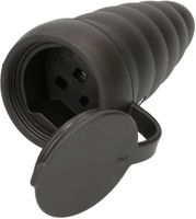 Presa mobile di gomma tipo 25 5 poli nero