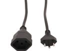 TD-Verlängerung H05VV-F3G1.0 2m schwarz Typ 12 / Typ 13