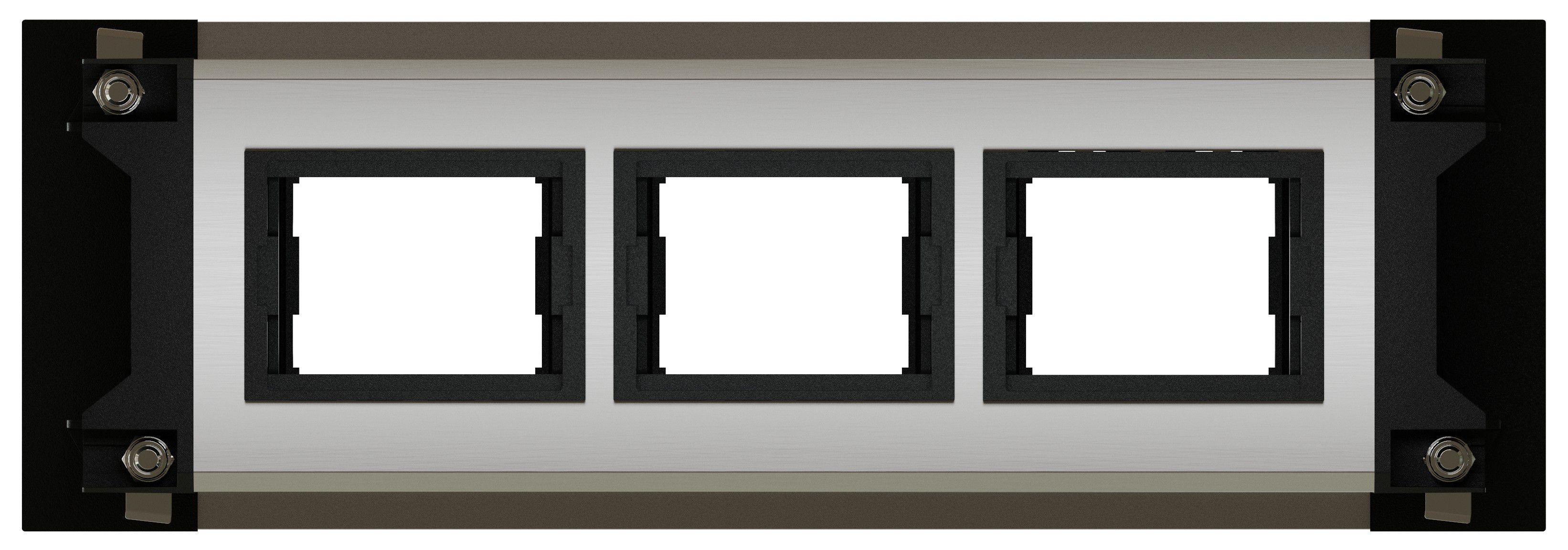 INTRO2.0 Steckdoseneinheit eloxiert 3x Leermodul