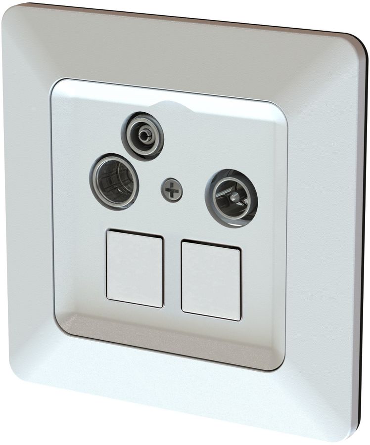 multimedia radio/TV/dati/rete 11dB INC priamos priamos bianco