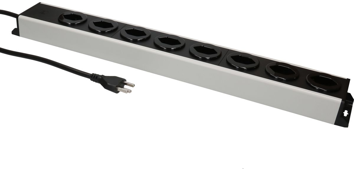 multipresa Power Line 8x tipo 23 grigio/nero 1.5m