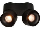 LED plafonnier DOUBLE SHINE noir 3000K 2200lm 2x 36°