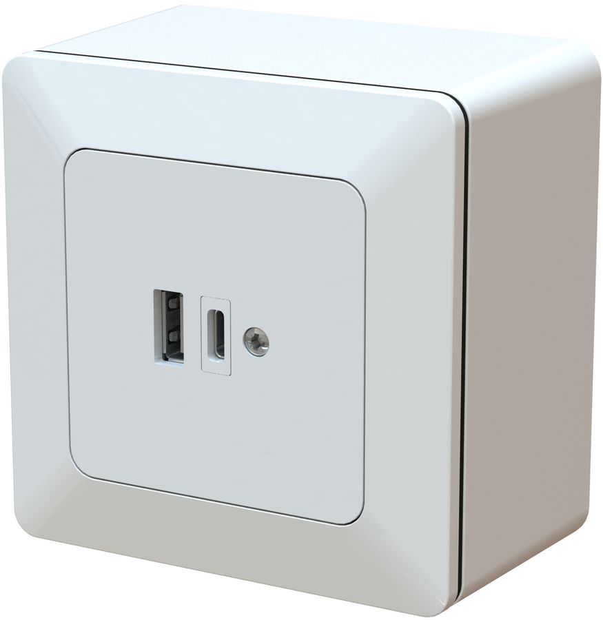 USB Ladesteckdose USB-A+C 65W AP priamos weiss