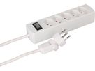 multiprise Safety Line 5x type 13 BS blanc interrupteur 2m cli.