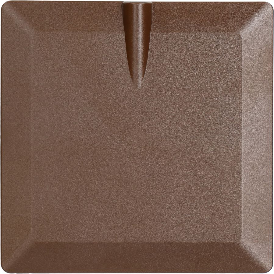 Push-in cover with cable outlet brown