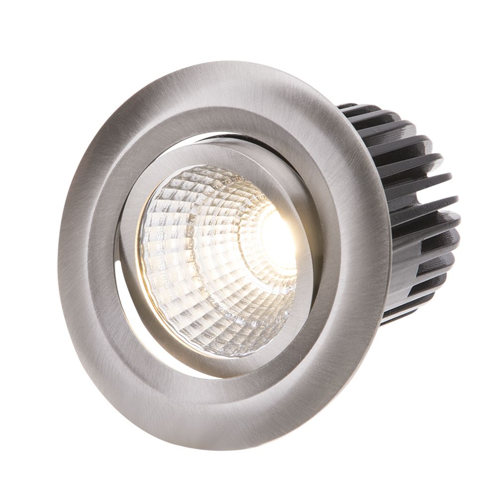 LED-Einbauspot MOVE Nickel gebürstet 3000K 960lm 38°