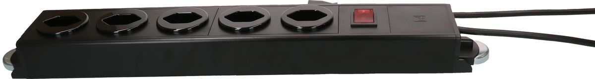 Steckdosenleiste Power Line 5x Typ 13 sw/sw Schalter 1.5m Magnet