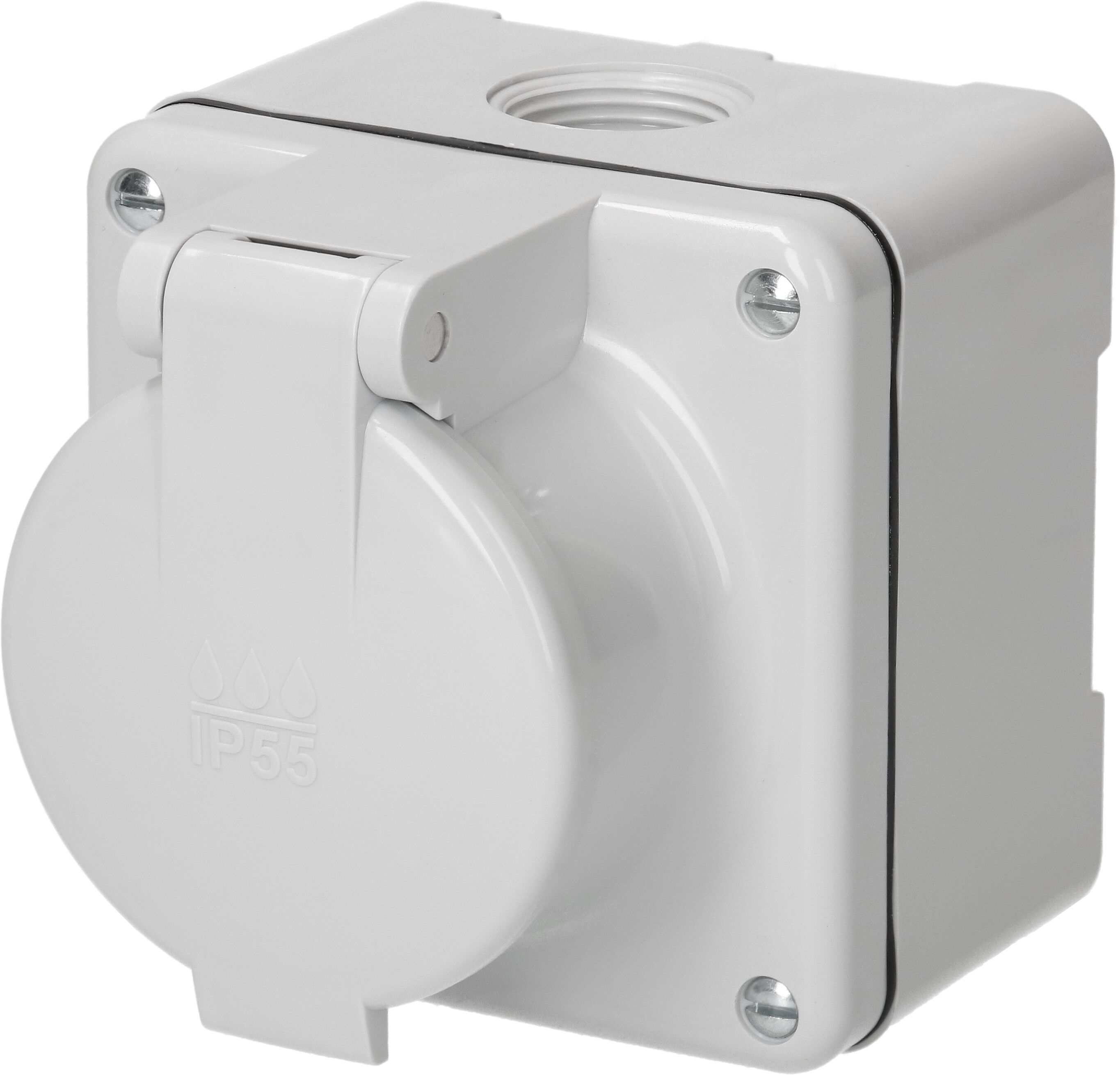 prise 1x type 13 ta.1x1 AP Mica Nass IP55 gris