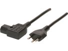 TD-Apparatekabel H05VV-F3G1.0 3m schwarz Typ 12/C13
