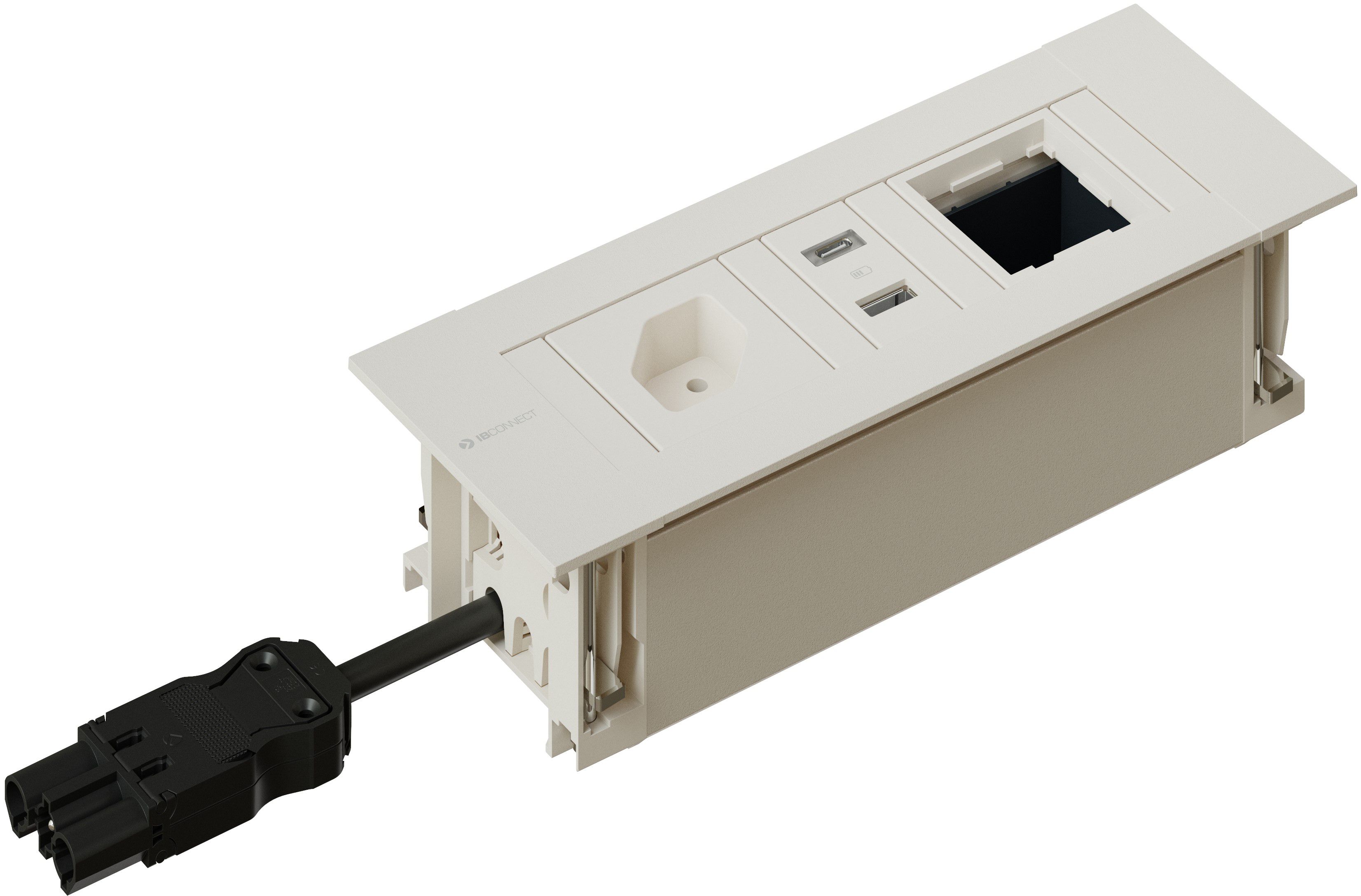 INTRO2.0 Steckdoseneinheit weiss 1x Typ 13 1x USB-A/C 1x Leer