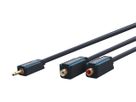 Audio-Y-Adapter-Kabel Klinkenstecker/Cinch-Buchse 0.1m schwarz