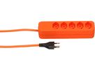 Steckdosenleiste Swiss Line 5x Typ 13 orange Magnet 5m