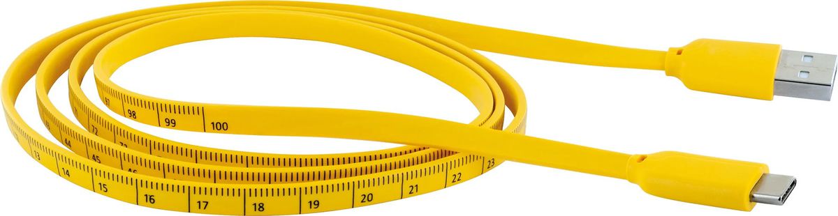 cavo da USB-A a USB-C con impronta del metro 1.2m giallo