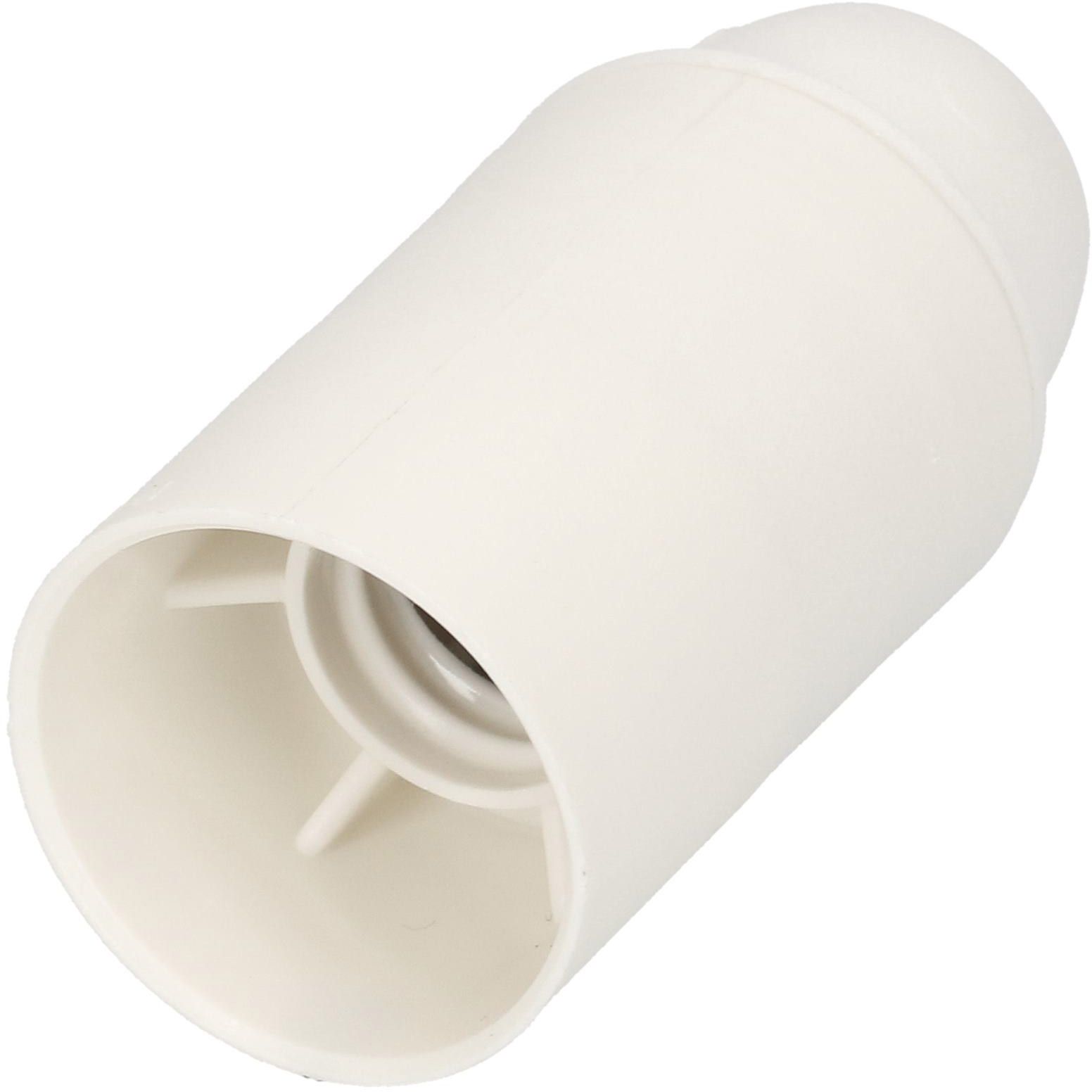 Portalampada-E14 mantello liscio M10x1 bianco