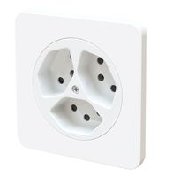 Steckdose 3x Typ 13 Gr.1x1 UP maxONE weiss
