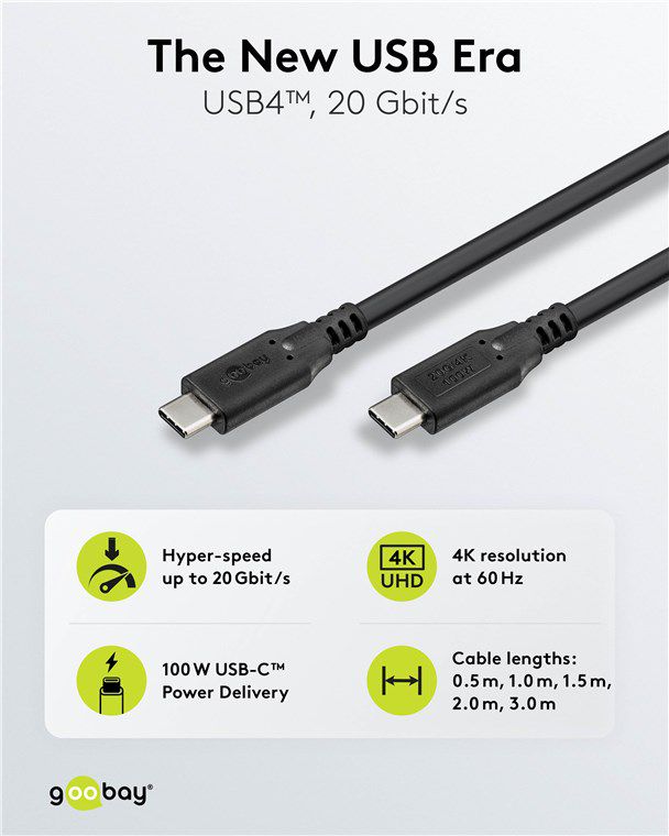 Ladekabel USB-C 100W 1m schwarz