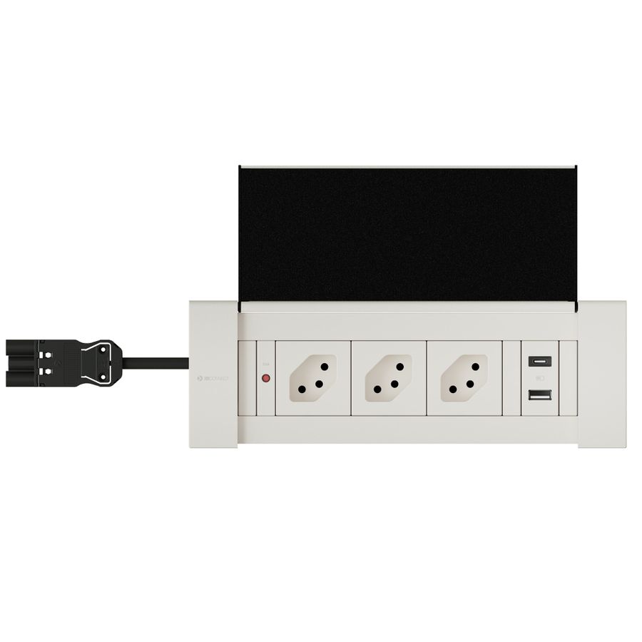 NEXO Steckdoseneinheit weiss 3x Typ 13 1x USB-A/C