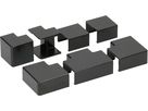 Assorted joints for cable duct 16x10mm black