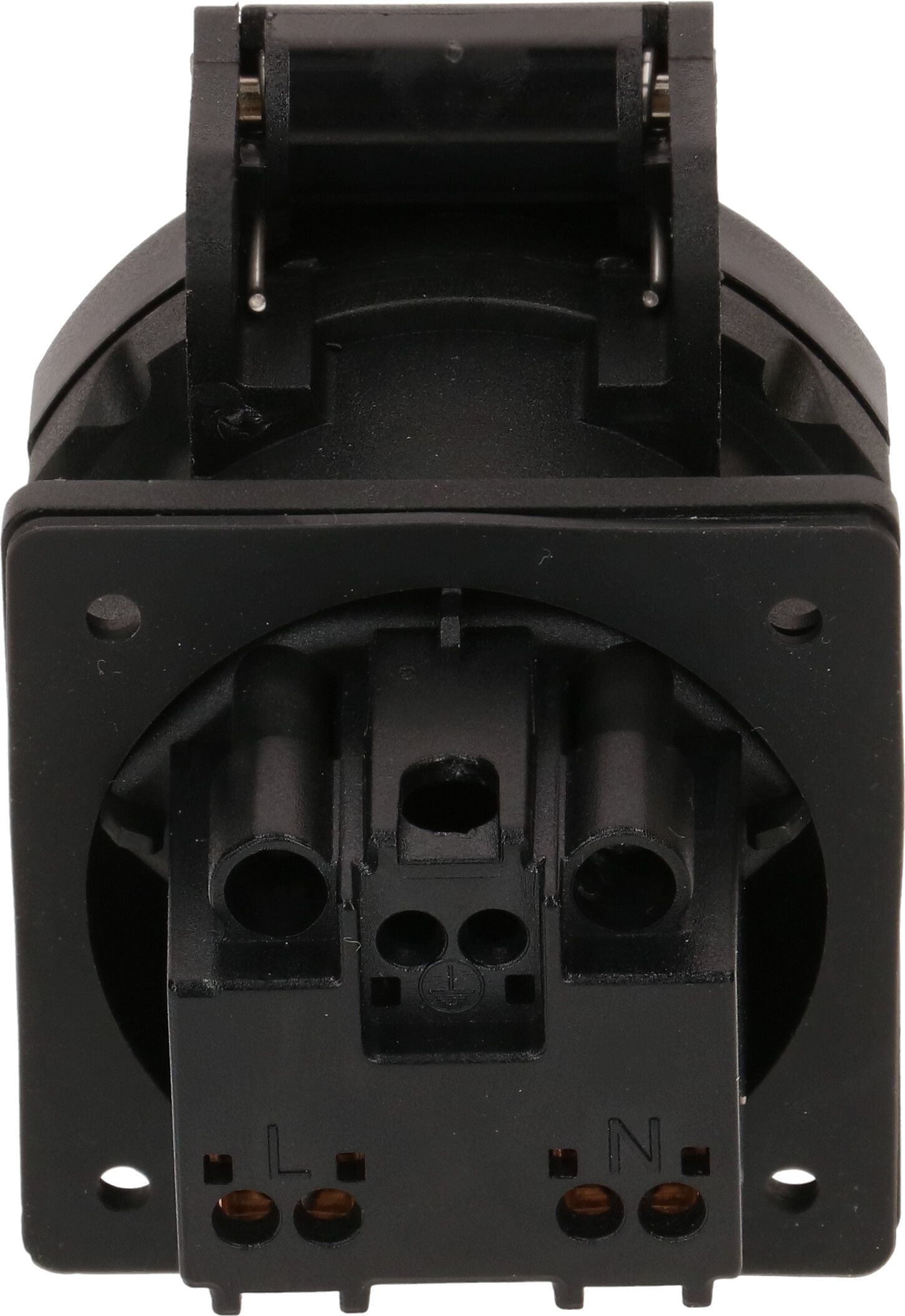 Einbausteckdose 1x Typ 21 L+N IP55 schwarz