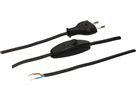 TDLF-Netzkabel H03VVH2-F2X0.75 2m schwarz Schalter T26