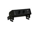 SUPRA presa multipla nero 2x tipo 13 1x USB-A/C +set di fissaggio