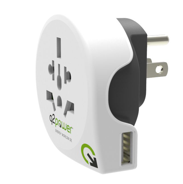 Q2 Power Welt Adapter USA - USB