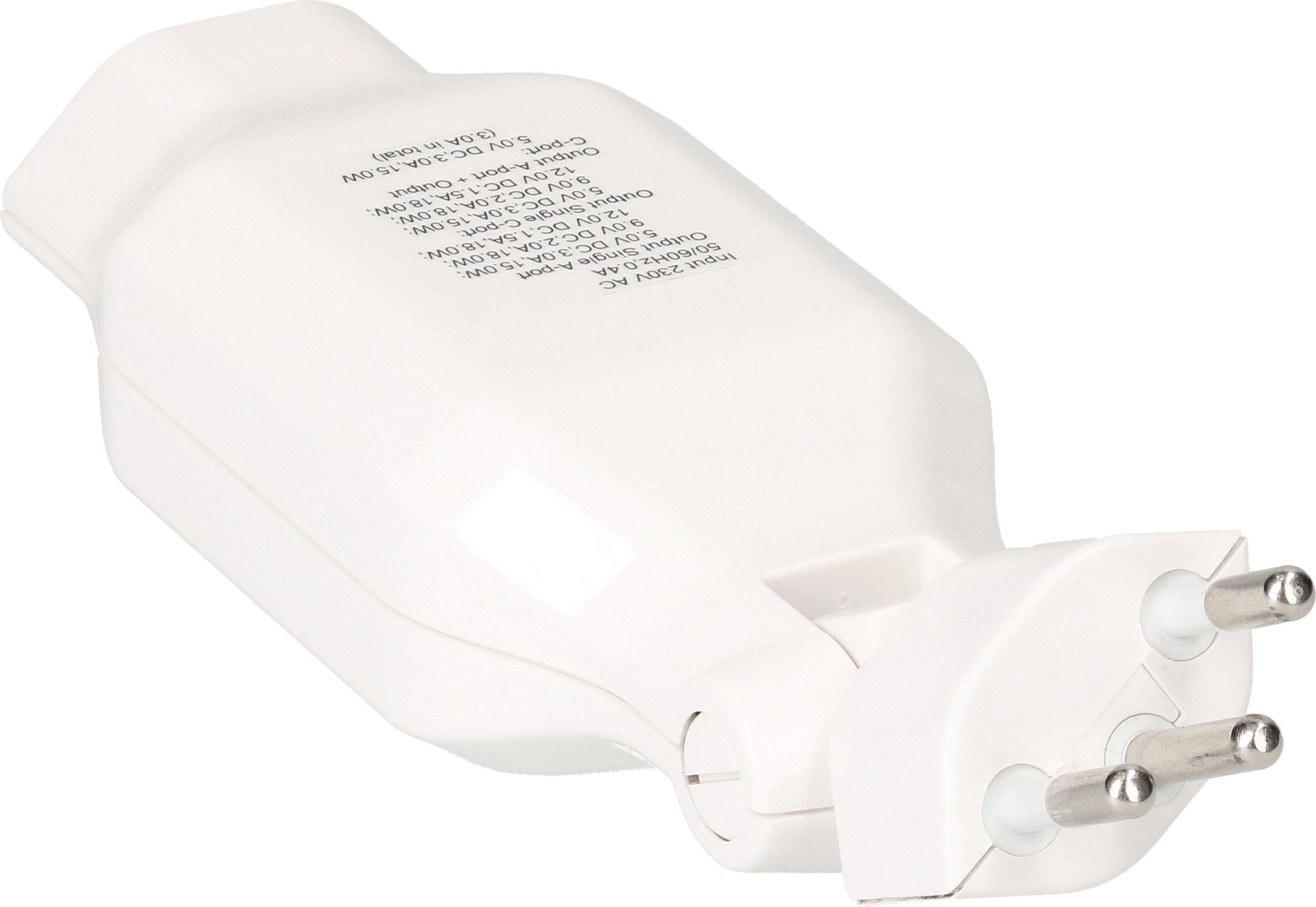 multi adaptateur clip-clap 1x type 13 USB Fast Charge blanc