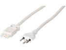 cavo di raccordo TD H05VV-F3G1.5 3m bianco tipo 12 / AC 166