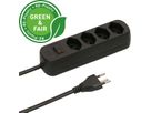 Steckdosenleiste Basic Line 4x Typ 13 sw Schalter 1.5m Green+Fair