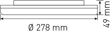 LED Decken- Wandleuchte FLAT weiss 3000K 1900lm