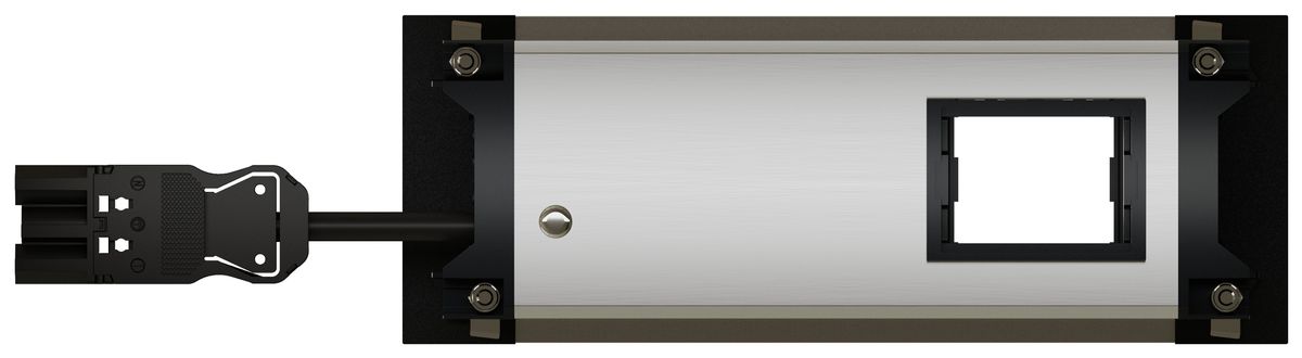 INTRO2.0 Steckdoseneinheit eloxiert 1x Typ 13 1x USB-A/C 1x Leer
