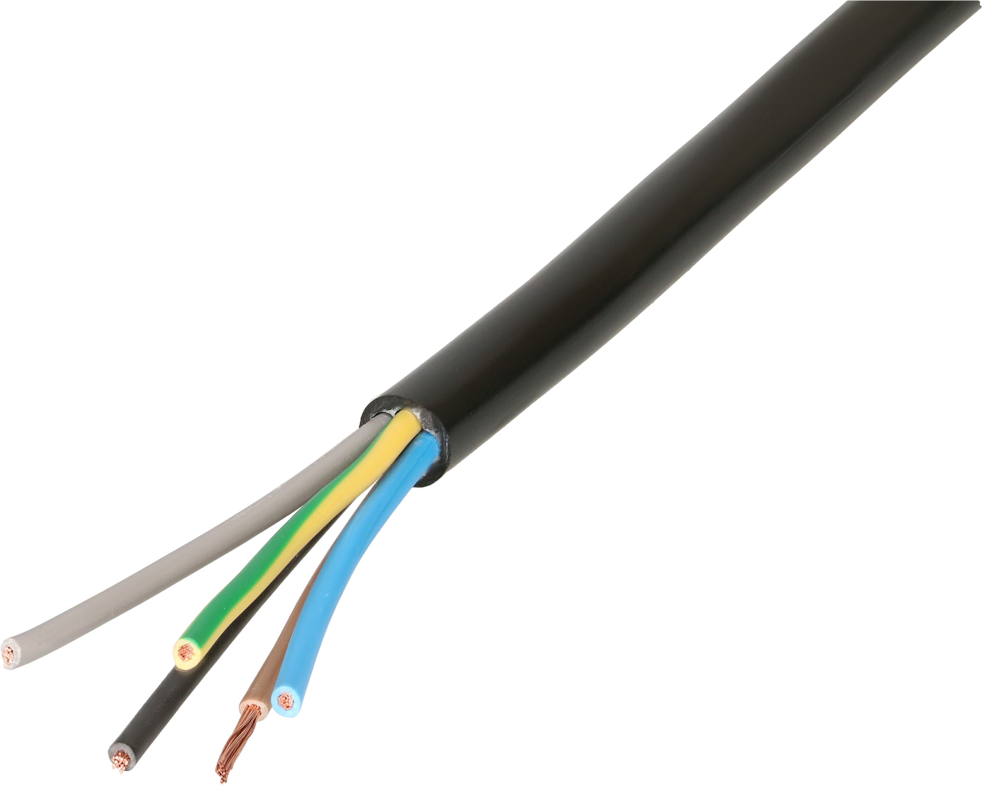 Cable H05VV-F5G1,5mm2 black RAL 9005 - MAX HAURI AG