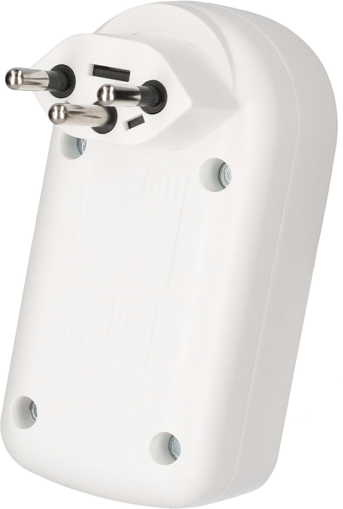 Adaptor 2x type 13 turnable switch white