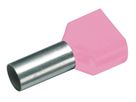 Isolierte Zwillings-Aderendhülse 2x 0.25mm² x 8mm violett