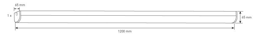 LED-Lichtleiste ONE FOR ALL 1200mm NOT 20-40W 3000/4000K