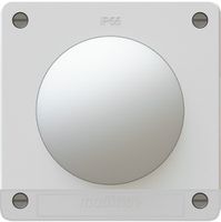 Drucktaster Sonnerie +Name. Einsatz +Frontset exo IP55 weiss