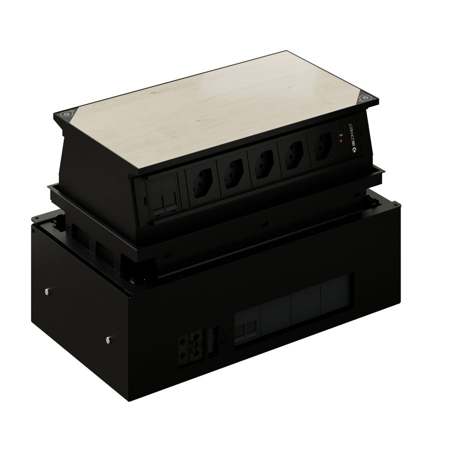 MEETING Steckdo. schwarz 9x Typ 13 3x RJ45 1x VGA 15 1x Klinke3.5