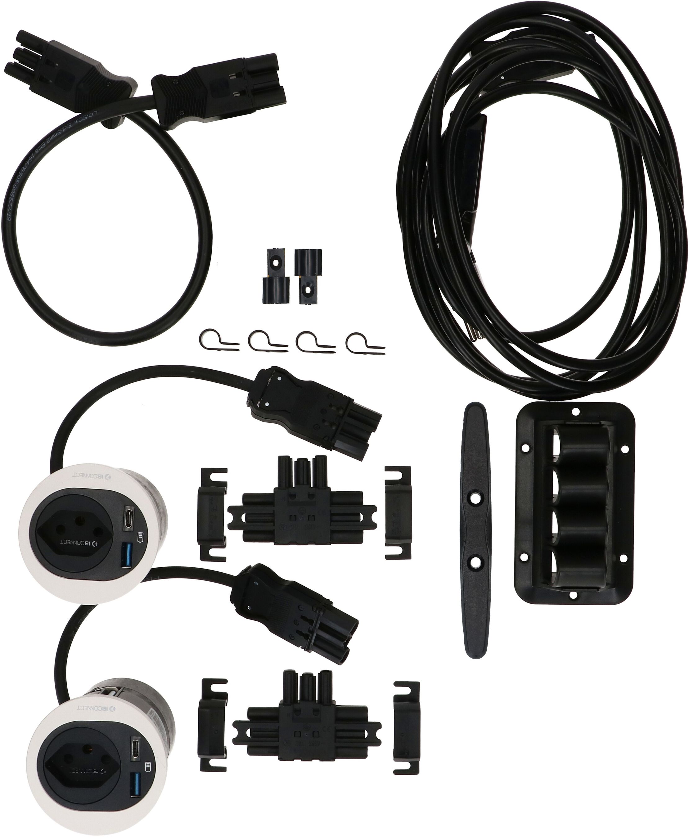 Twin Anschluss-Set ATOM Steckdoseneinheit weiss Typ 13 USB-A/C