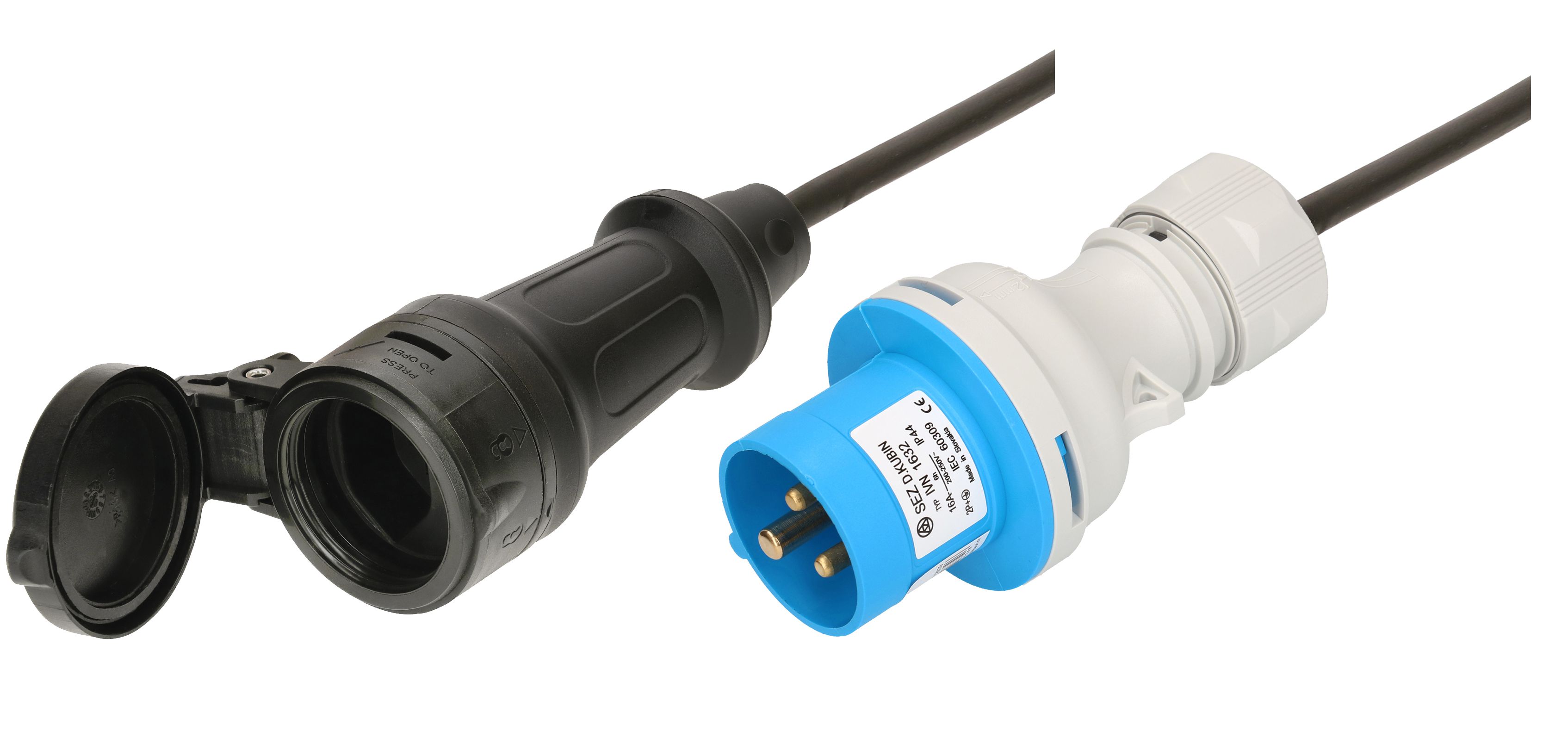CEE câble adaptateur H07RN-F3G1.5 0.5m nr CEE / type 23 16A IP44
