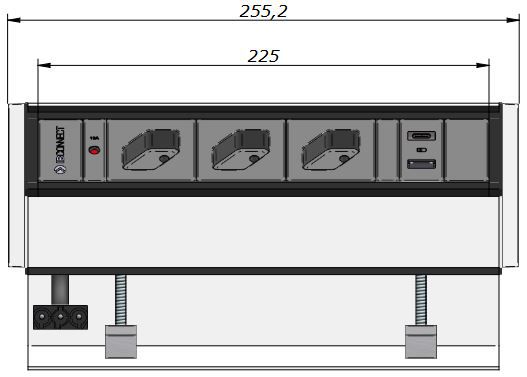PRISMA presa multipla bianco 3x tipo 13 1x USB-A/C