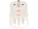 adaptateur fixe type 12 / Schuko CEE 7/7 blanc