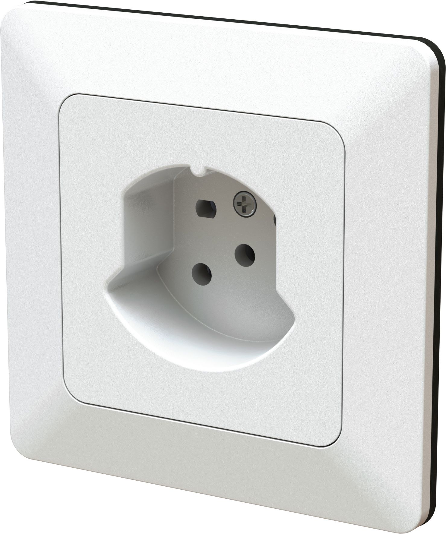 Flush-type wall socket 1x type 15 white