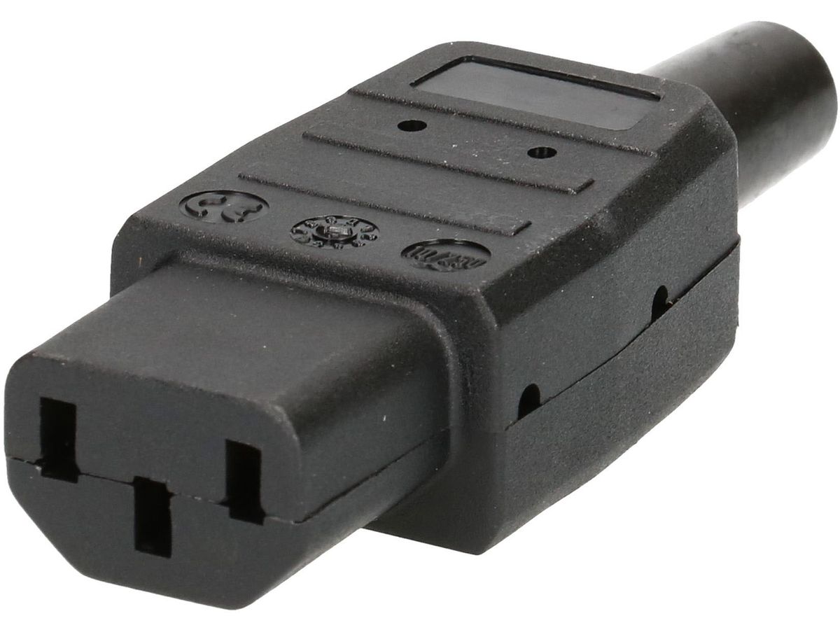 Apparatesteckdose Typ 113 IEC320-C13 3-polig schwarz