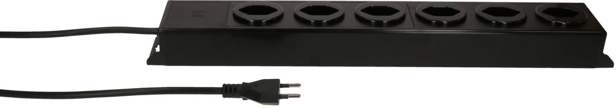 Steckdosenleiste Power Line 6x Typ 13 schwarz/schwarz 1.5m