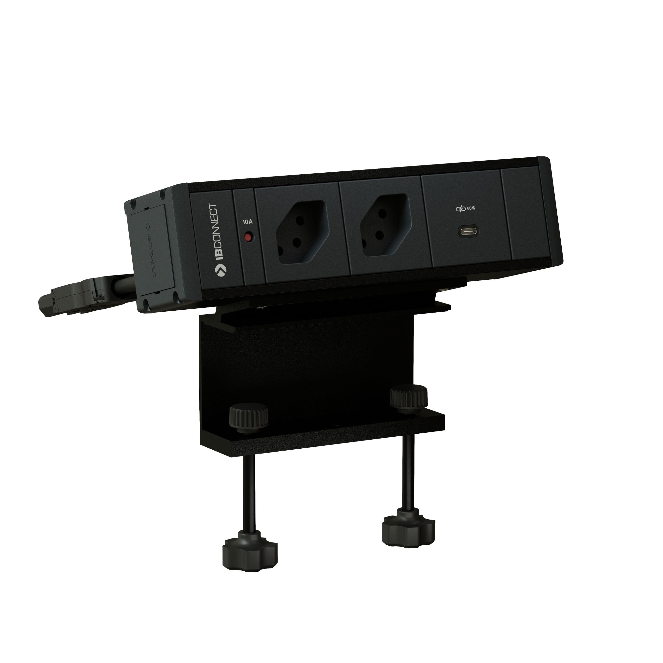 CUBO T Steckdoseneinheit schwarz 2x Typ 13 1x USB-C 60W
