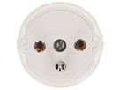 adaptateur fixe type 12 / Schuko CEE 7/7 blanc