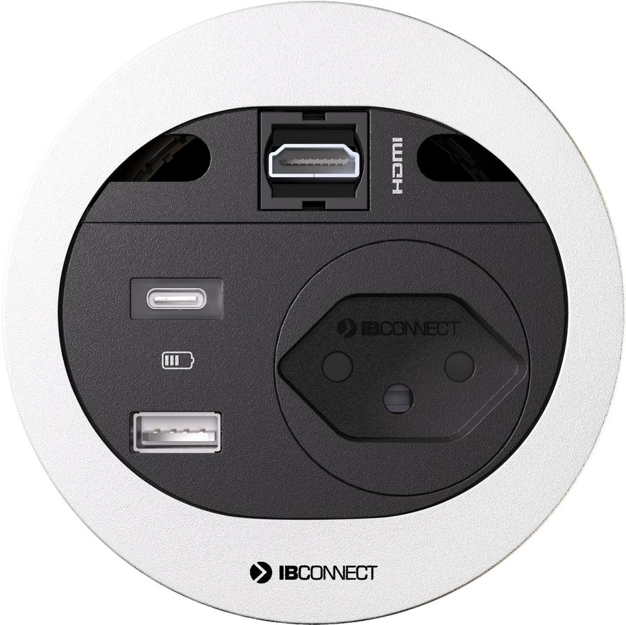 DIVUS Steckdoseneinheit weiss 1x Typ 13 1x USB A/C 1x HDMI