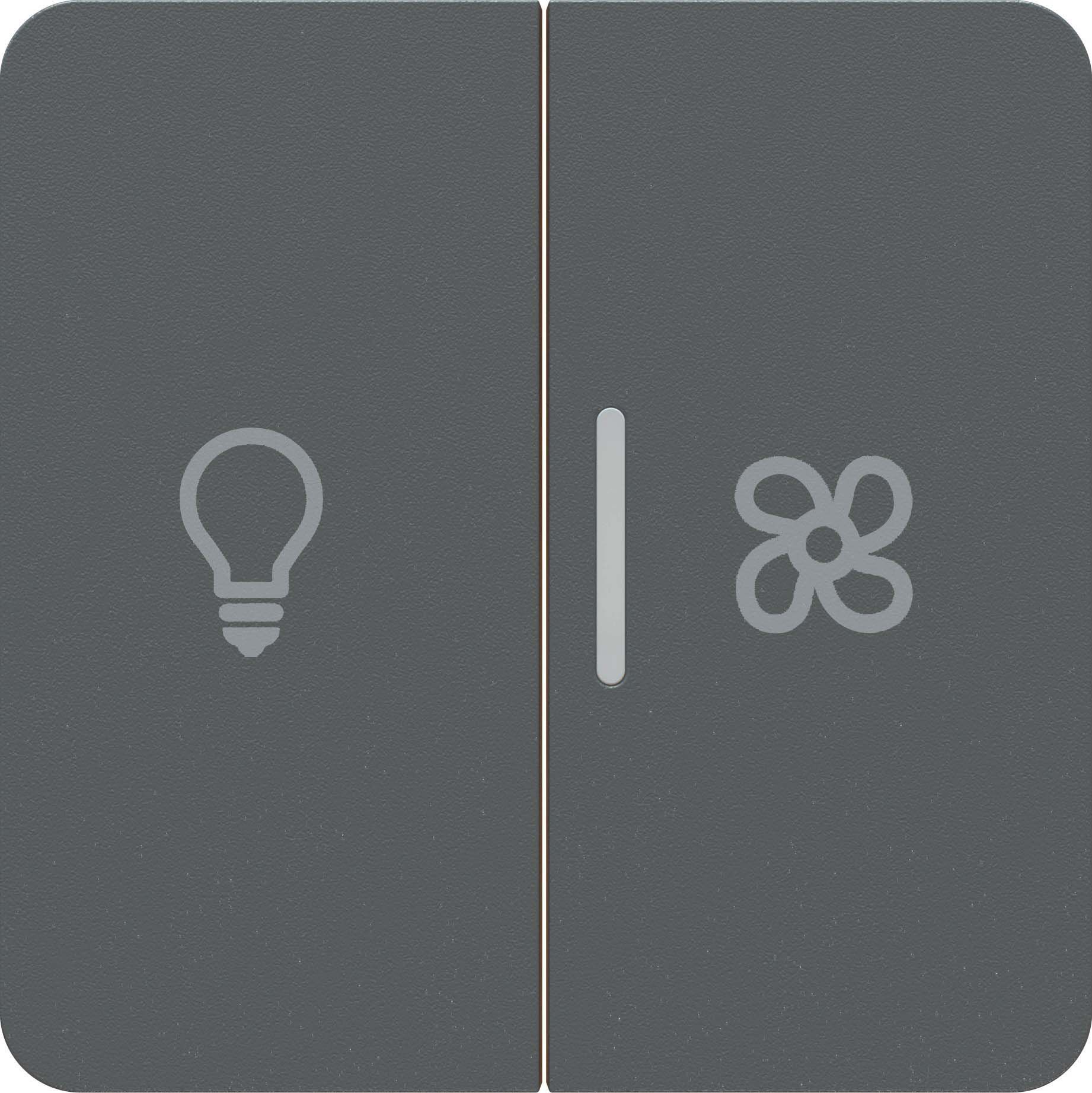 Doppel-Druckschalter/-taster Licht/Venti +Linse Fr.pl. priamos an